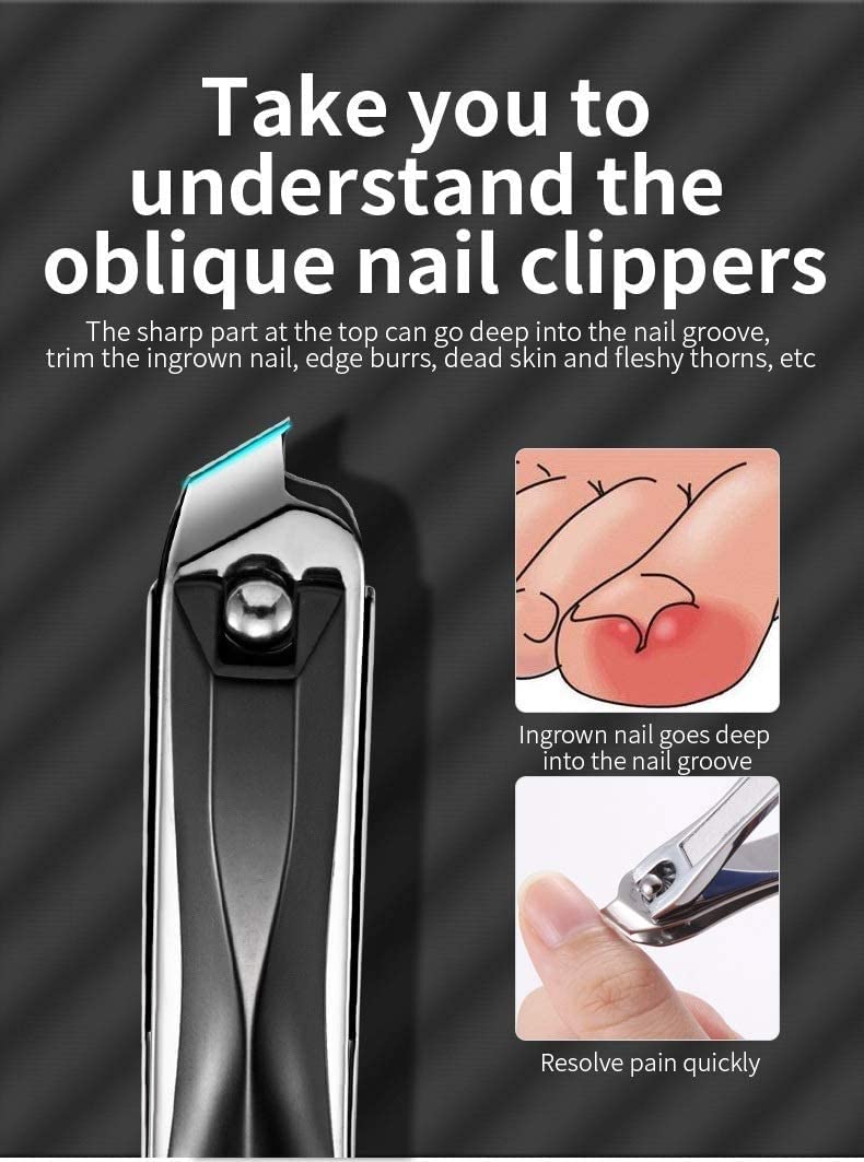 Professional Stainless Steel Nail Art Clippers & Cutters - Safe Portable Manicure & Pedicure Tools for Home Salon, Travel & DIY Nail Care