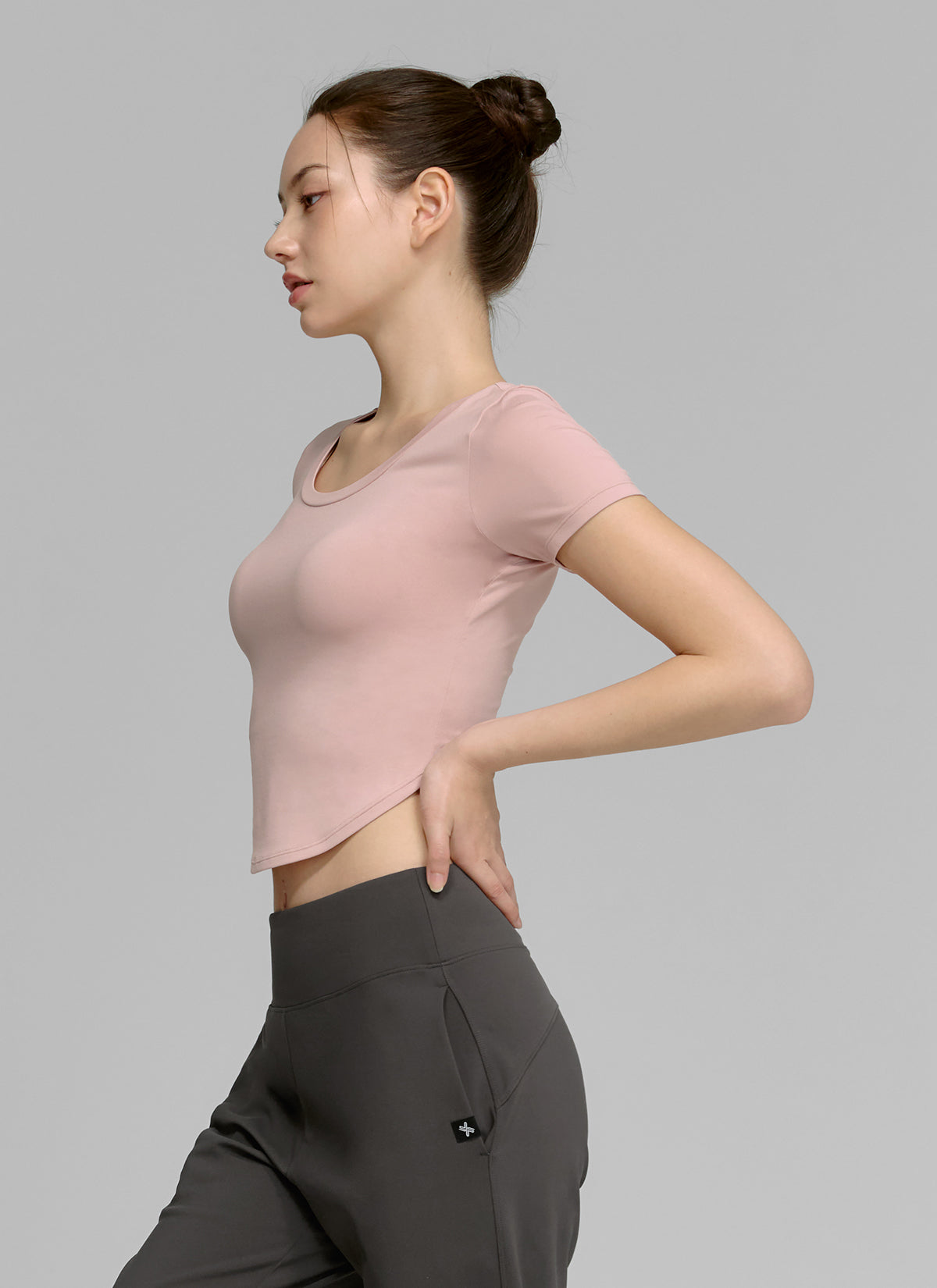 XELLA™ Women's Light Round Crop Top - Soft Stretchy Fit, Breathable Fabric (NEW COLORS) | Perfect for Yoga, Gym Workouts & Summer Outfits