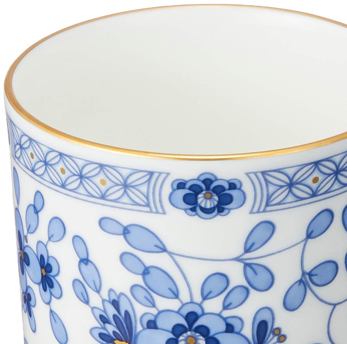 Narumi 9682-20894 Blue Floral Plum Blossom Coffee Cup and Saucer Set - 5.3 fl oz (160cc) - Japanese Porcelain Tea Cup Pair with Gift Box - Perfect for Wedding Gifts, Afternoon Tea, and Home Decor