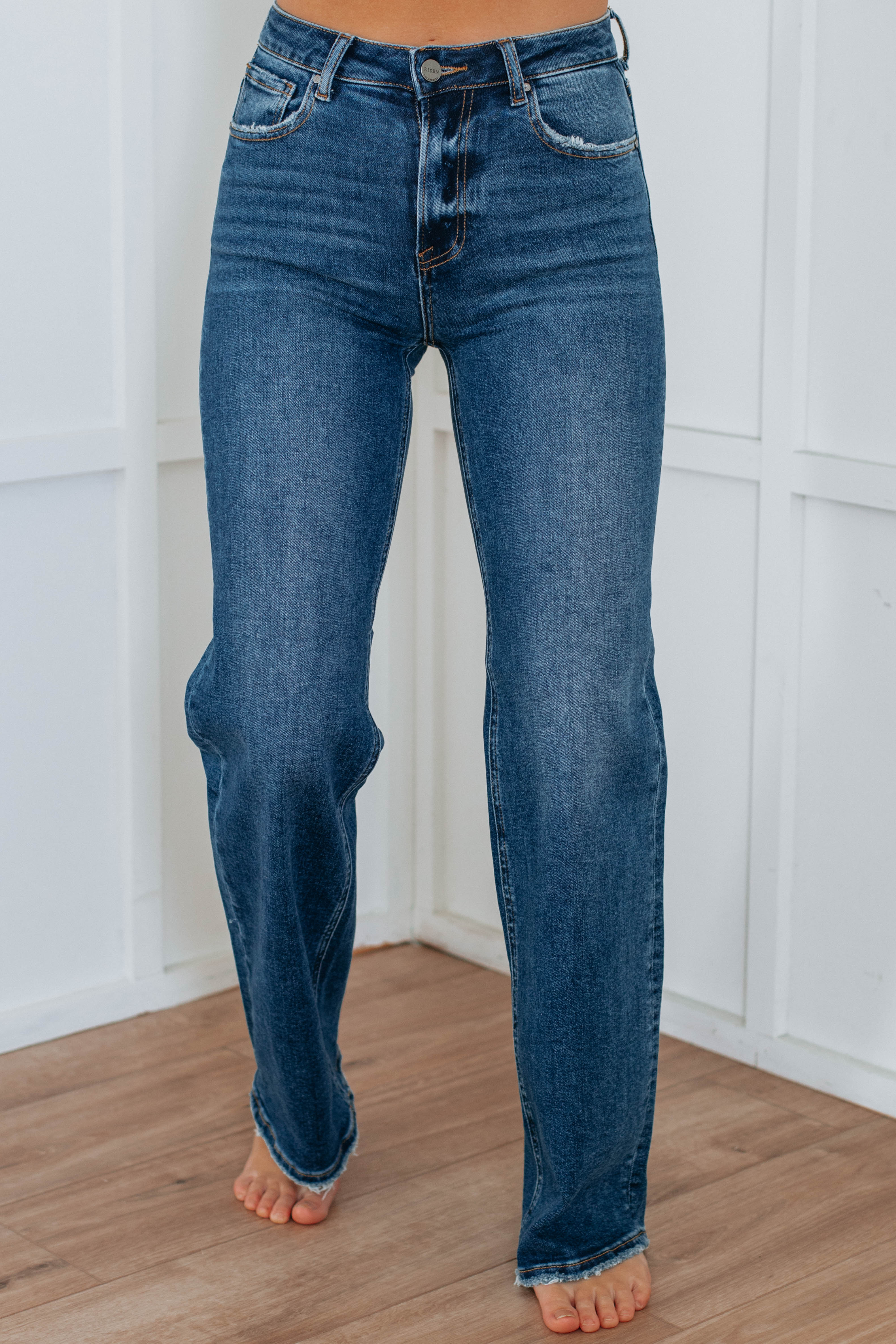 Jenea Risen Jeans for Women - Dark Wash Denim Pants, High Waist Slim Fit Stretch Skinny Jeans | Perfect for Casual Wear, Office Outfits & Night Out