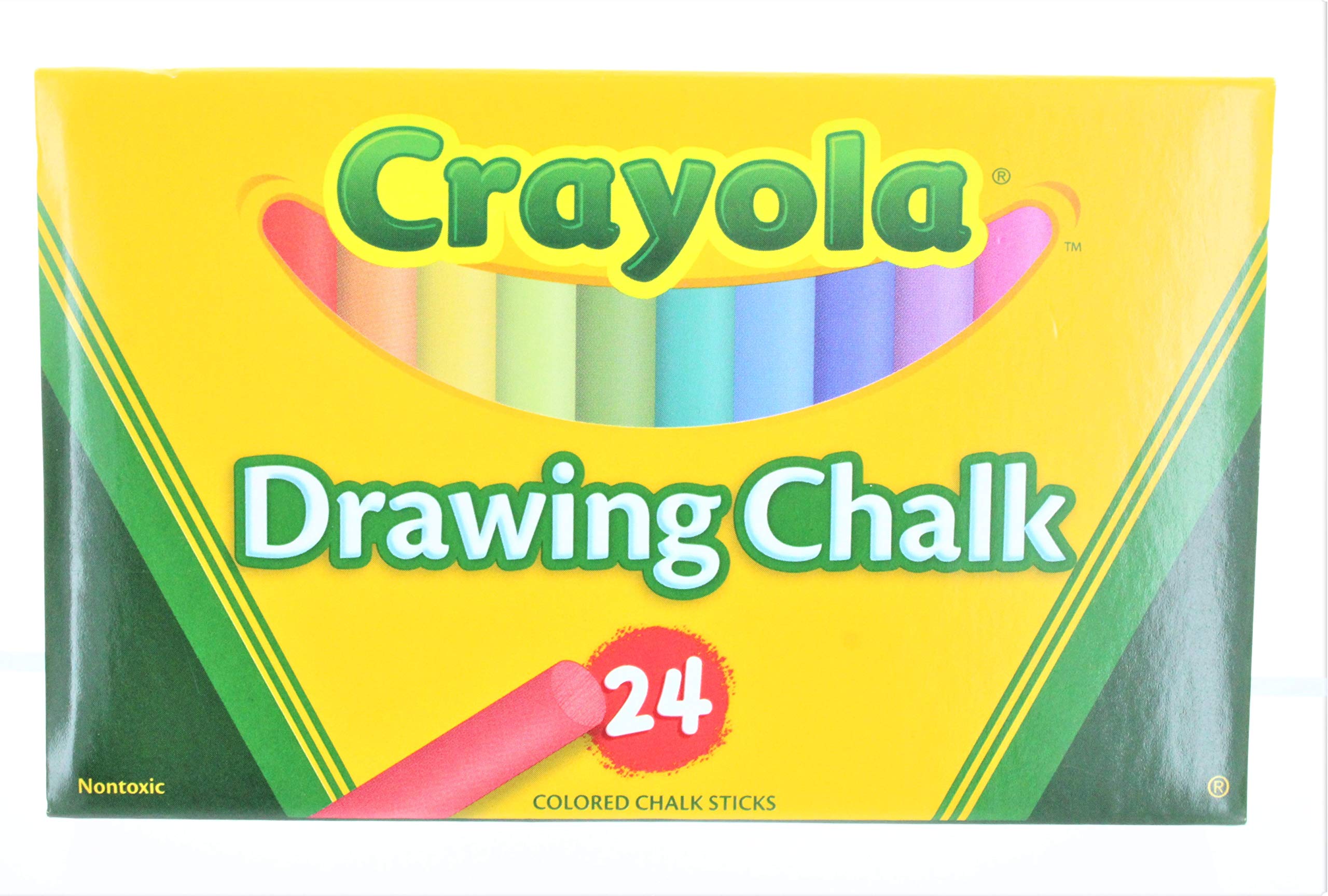 Premium Assorted Color Drawing Chalk - 24 Vibrant Colors in a Box (6 Pack) - Perfect for Kids Art Projects, Classroom Activities & Sidewalk Fun