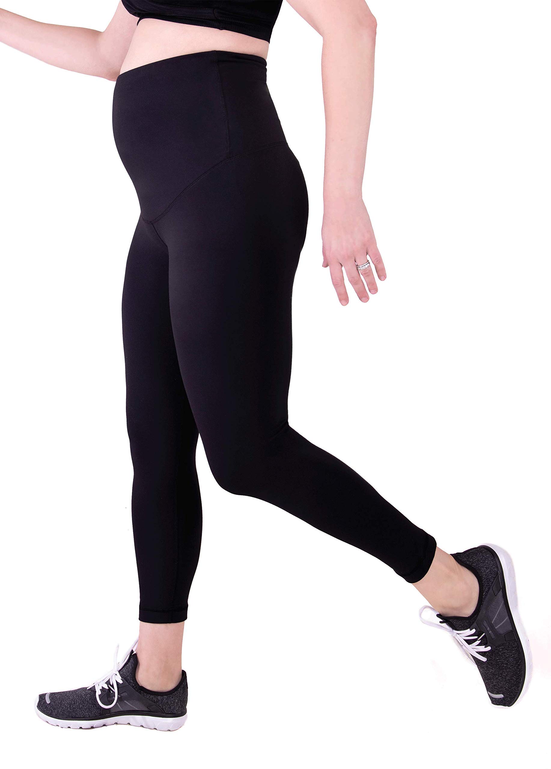 Ingrid & Isabel Postpartum Compression Leggings for Women - Black | High Waist Maternity & Postpartum Support for Recovery | Perfect for Yoga, Walking & Everyday Wear
