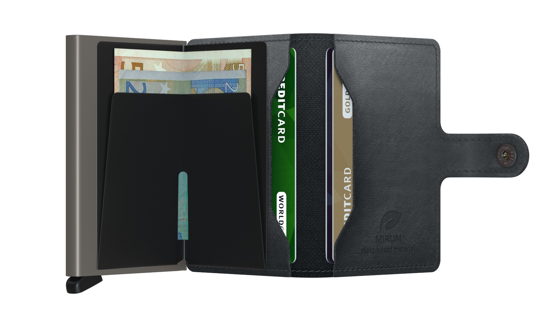 SECRID Miniwallet Mirum Black - RFID Blocking Slim Wallet for Men & Women | Compact & Secure Card Holder for Travel, Business & Everyday Use