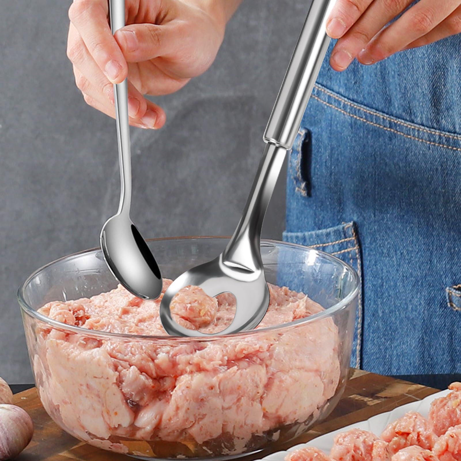 3-in-1 Stainless Steel Meatball Maker Tool - Non-Stick Kitchen Scoop for Perfect Homemade Meatballs | Ideal for Meatball Subs, Pasta Dishes & Family Cooking