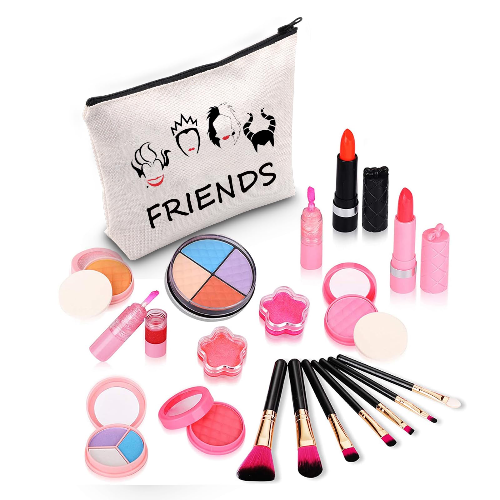 ZJXHPO Villains Friends Makeup Bag - Evil Females Gift Set for BFF, Witch Cosmetic Pouch (Friends TV Show Inspired) - Perfect for Halloween Costumes, Cosplay Parties & Unique Birthday Gifts