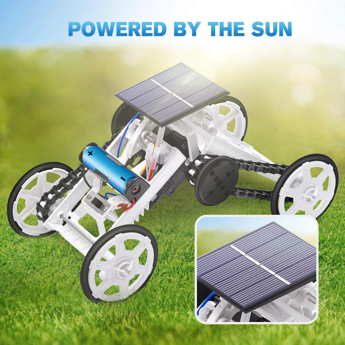 Selieve STEM Solar Powered Climbing Vehicle Kit - DIY Mechanical Engineering Toy for Kids Ages 6-12, Educational Science Building Project | Perfect Birthday & Easter Gift for Boys & Girls | Fun Outdoor & Indoor STEM Learning Activity