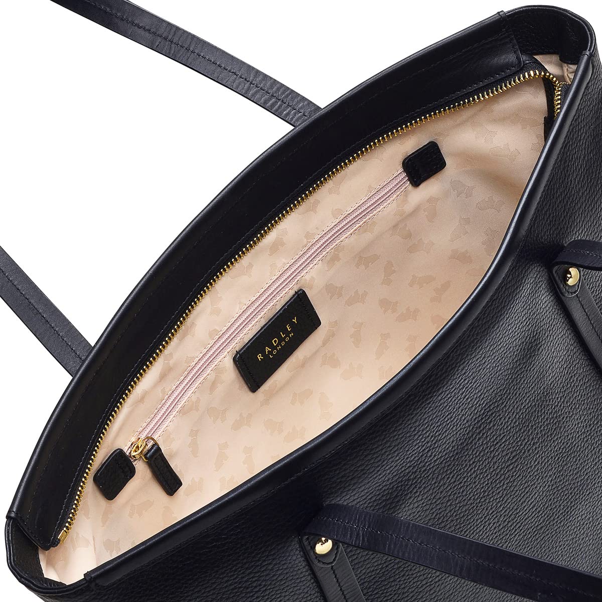 RADLEY London Women's Babington Plain Ziptop Leather Tote Bag - Smooth & Grained Leather with Zip Closure, Twin Grab Handles & Interior Zipped Pocket - Perfect for Work, Travel & Everyday Use