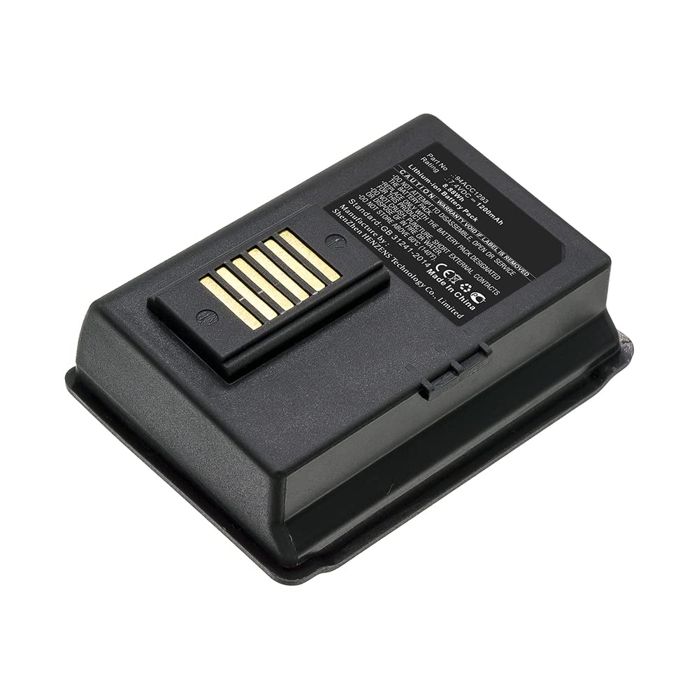 Synergy Digital Barcode Scanner Battery - 1200mAh Li-ion 7.4V Replacement for Datalogic JET Scanner (700165400, 94ACC1293, 94ACC1294) | Ultra High Capacity | Perfect for Retail, Warehouse & Inventory Management