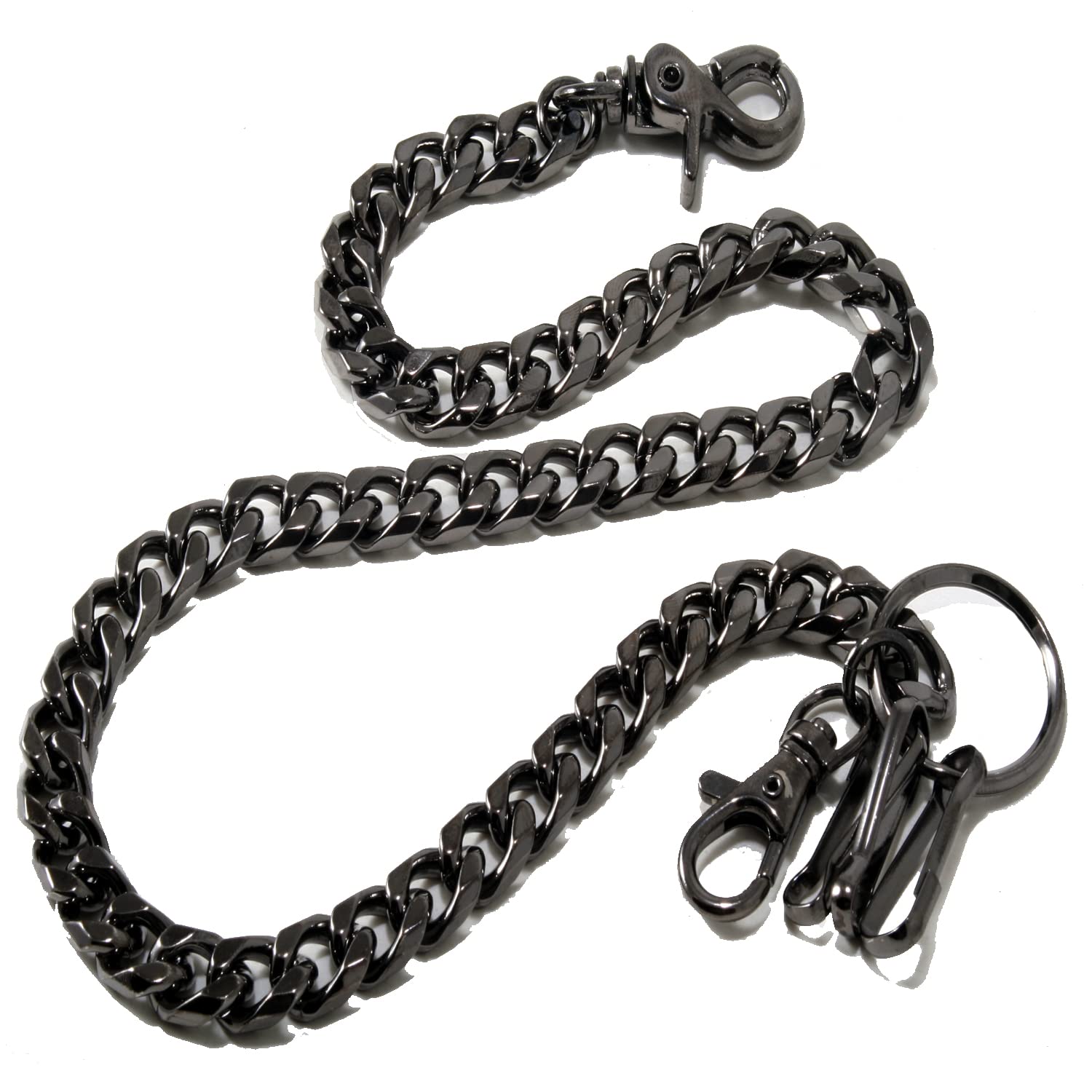 Double K Heavy Duty Pocket Keychain with Lobster Clasps & Extra Ring - 20 Inch Secure Key Holder for Wallets, Bags & Everyday Carry (EDC) | Durable Keychain Organizer for Men & Women