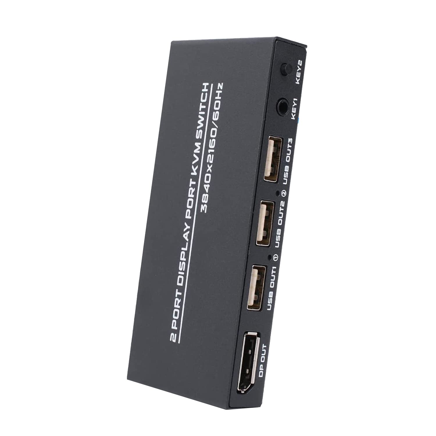 **Ghulumn 4K@60Hz DisplayPort KVM Switch - 2-Port USB DP Switcher for Sharing Keyboard, Mouse, Printer & Ultra HD Monitor | Perfect for Home Office & Multi-Device Workspaces**