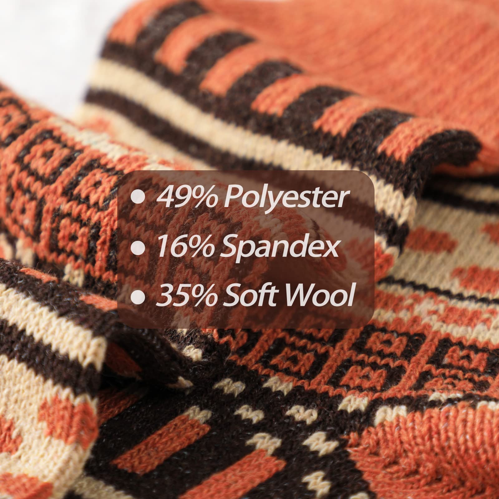5 Pairs Women's Wool Winter Socks - Thick Thermal Knit Warm Cozy Socks for Cold Weather | Perfect for Hiking, Snow Boots & Indoor Comfort