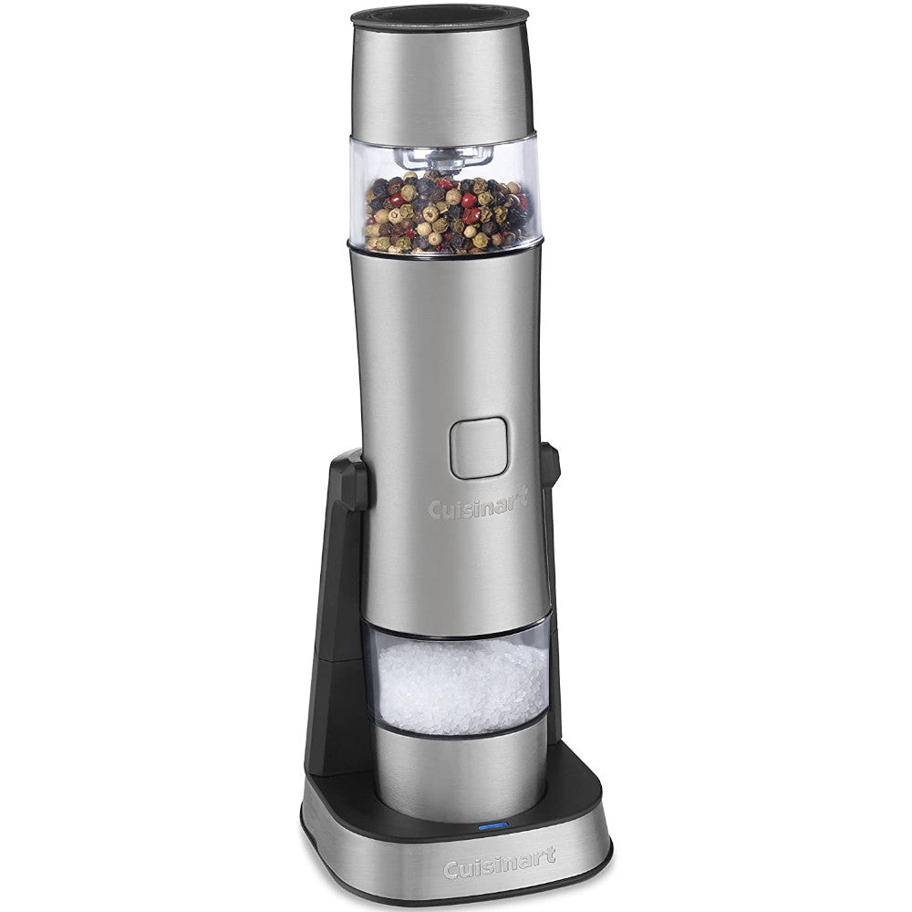 CUISINART Rechargeable Electric Salt, Pepper & Spice Grinder Mill Set - Adjustable Coarseness, LED Light - Perfect for Kitchen, Dining Table & Outdoor Cooking