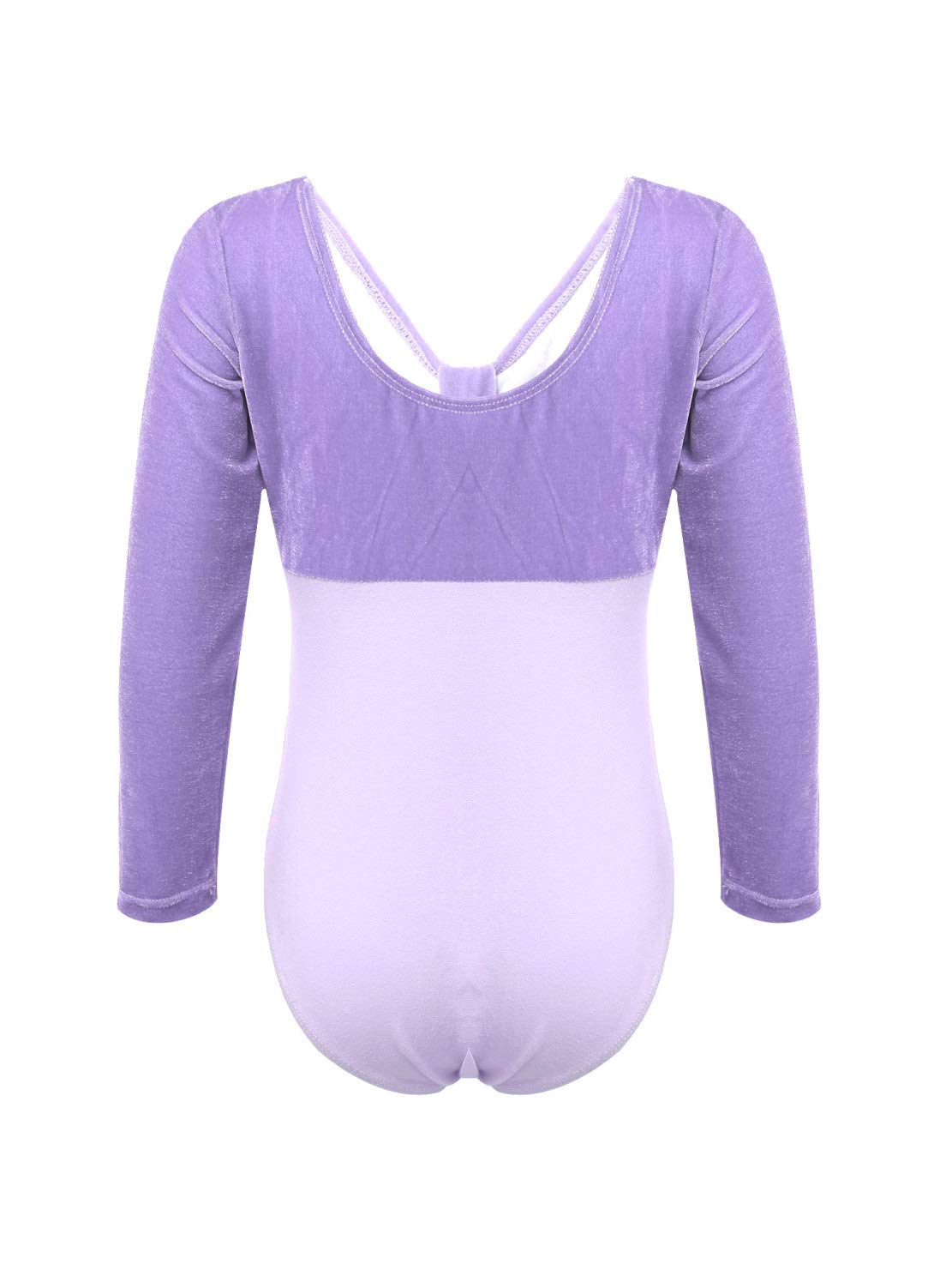 Girls Ballet Leotard Long Sleeve Velvet Dancewear - Gymnastics Bodysuit for Kids, Toddler Dance Costume - Perfect for Ballet Class, Recital, Competition & Performance