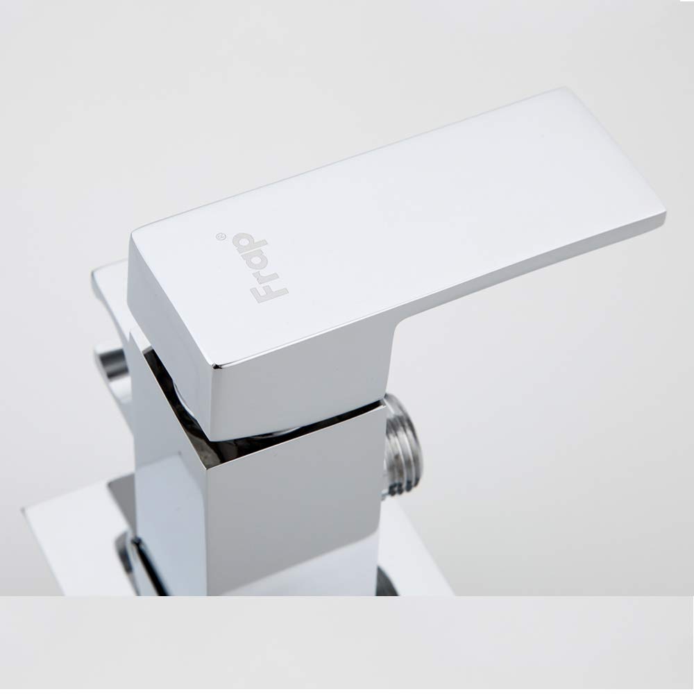 Brass Handheld Shower Sprayer with Hot & Cold Water Mixer - Chrome Square Bathroom Toilet Sprayer for Hygienic Cleaning and Baby Care