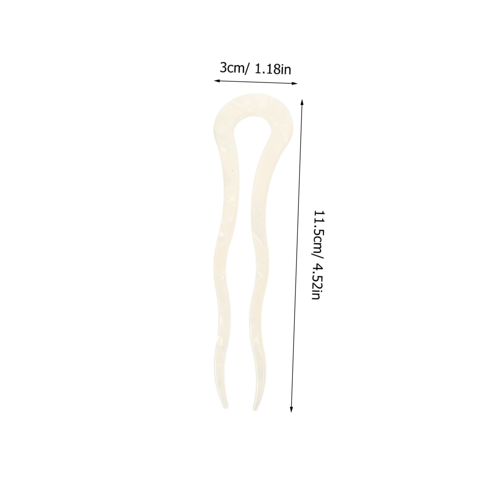 Lurrose Women's Hair Clips 5-Pack U-Shape Hair Sticks - French Style Cellulose Acetate Tortoise Shell Hair Pins for Women, Ladies & Bridal Hairstyles - Perfect for Weddings, Parties & Everyday Elegant Looks