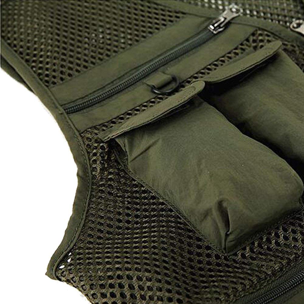 Kedera Men's Summer Outdoor Work Fishing Travel Photography Vest with 16 Pockets - Lightweight & Durable for Hiking, Camping, and Outdoor Adventures