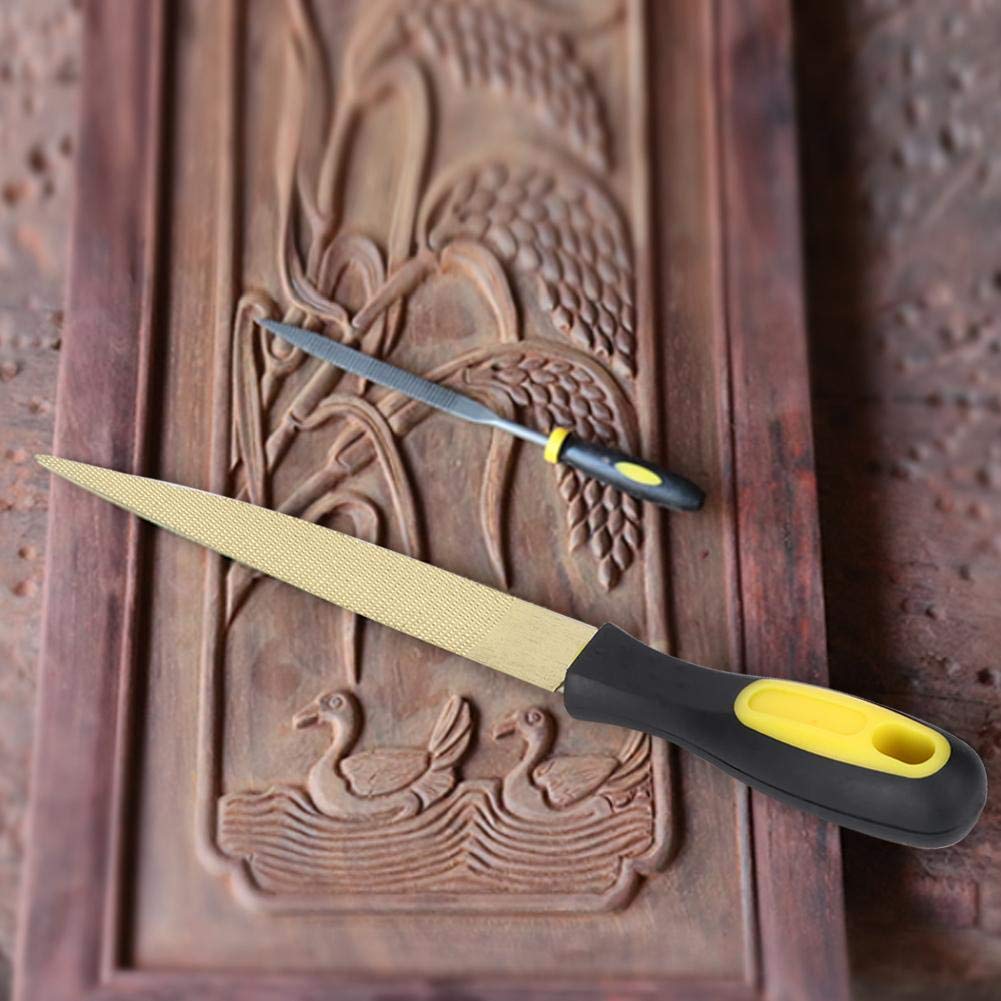 **Fdit Golden Tapered Wood File Rasp - Cone Carving Tool for Woodworking, DIY Crafts & Carpentry - Perfect for Shaping, Smoothing & Detailing Wood Projects**