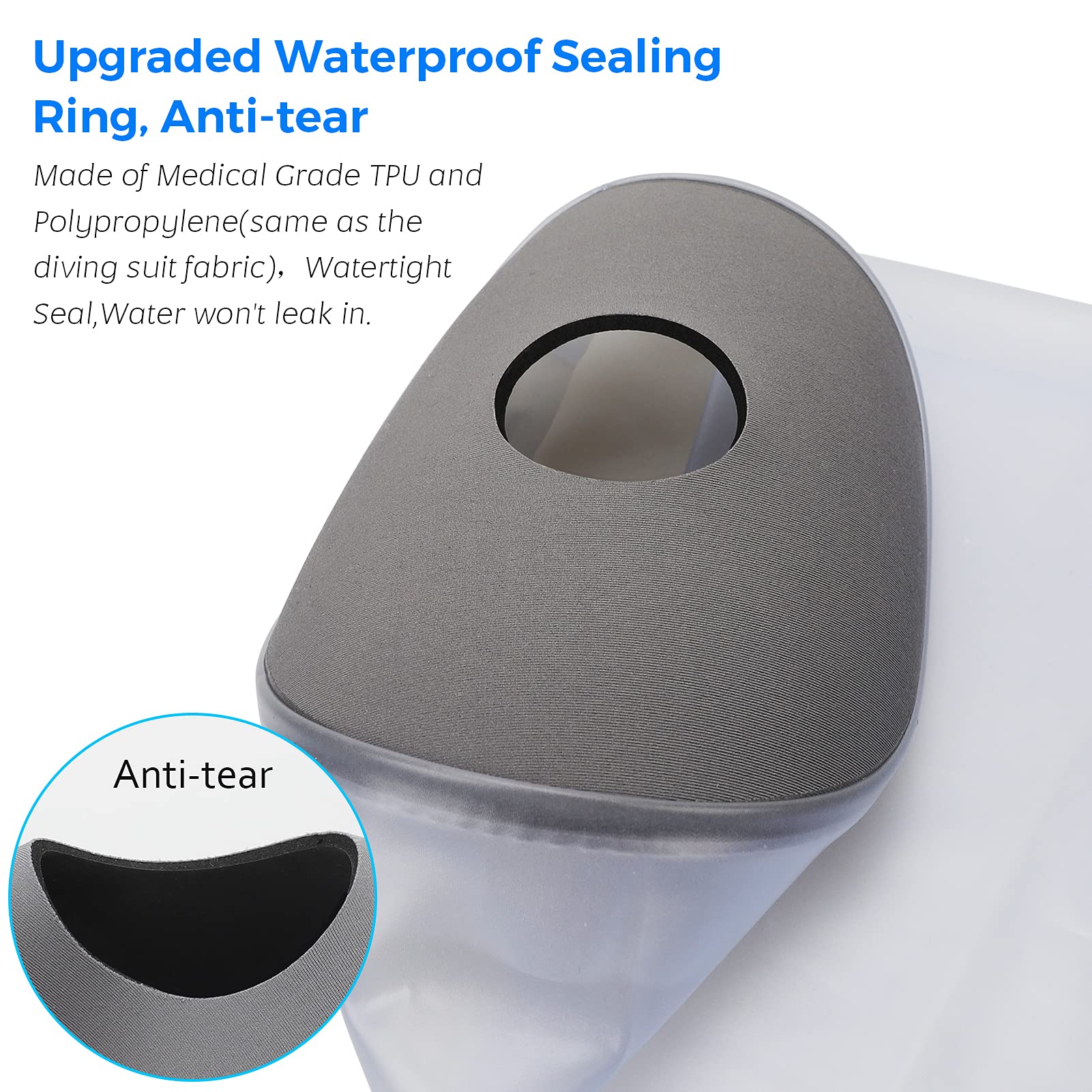 **Waterproof Leg Cast Cover for Shower & Bath – Reusable Watertight Seal Protector for Leg, Foot & Ankle – Keeps Wounds Dry, No Skin Marks – Ideal for Post-Surgery, Injury & Daily Hygiene**