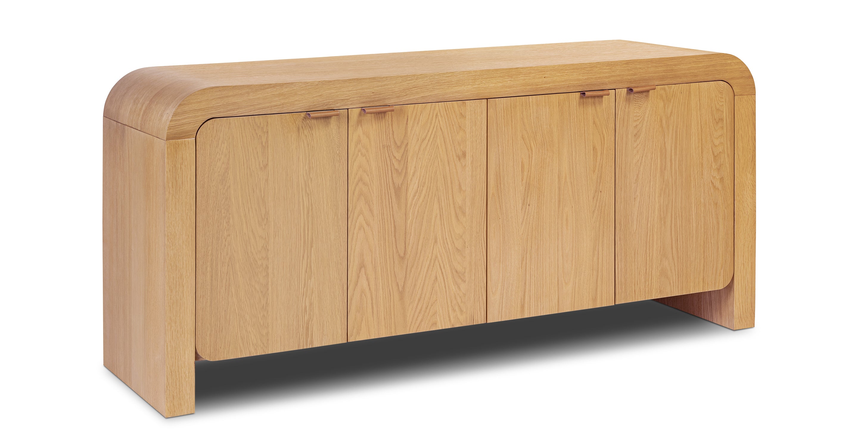 Modern Cirq Sideboard - Stylish Storage Cabinet for Living Room, Dining Room & Entryway - Wooden Buffet Console Table with Doors & Shelves for Home Decor & Organization