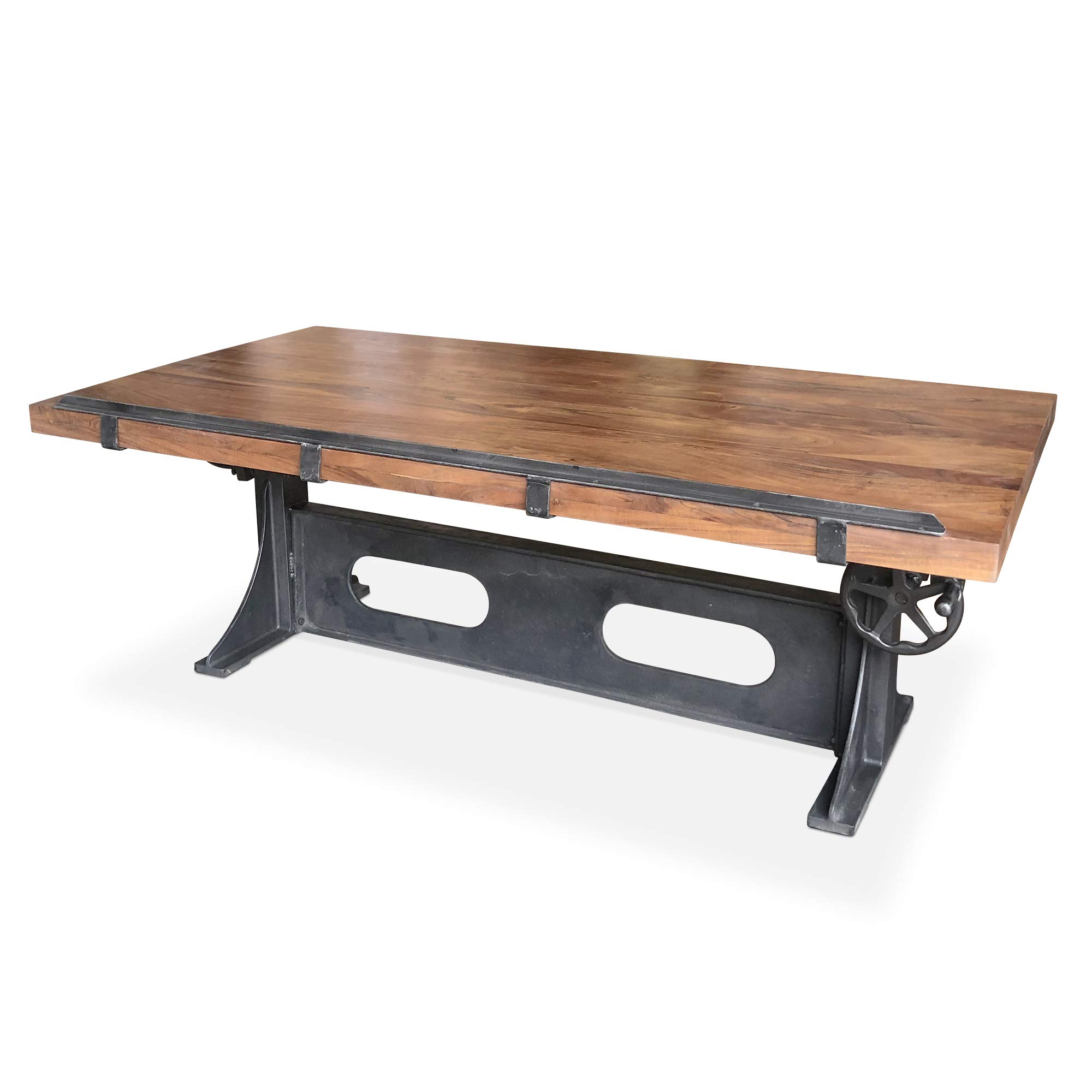 Adjustable Industrial Drafting Table with Tilt Top & Cast Iron Base - 70 Inch Wide Heavy-Duty Drawing Desk for Architects, Engineers & Artists - Perfect for Home Office, Studio & Workshop Use