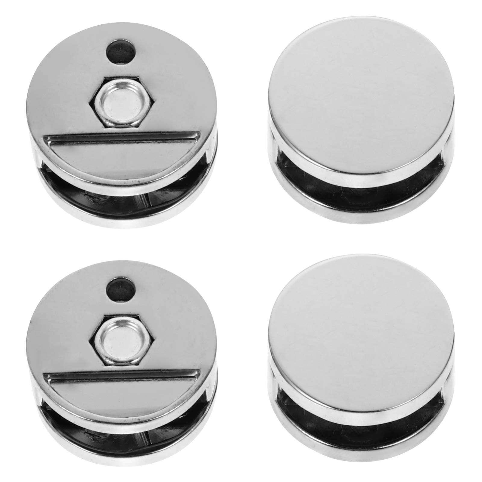 8pcs Zinc Alloy Mirror Clips & Brackets - Heavy Duty Wall Mounting Holders for 27mm Thick Mirrors | Bathroom, Bedroom & Vanity Mirror Installation