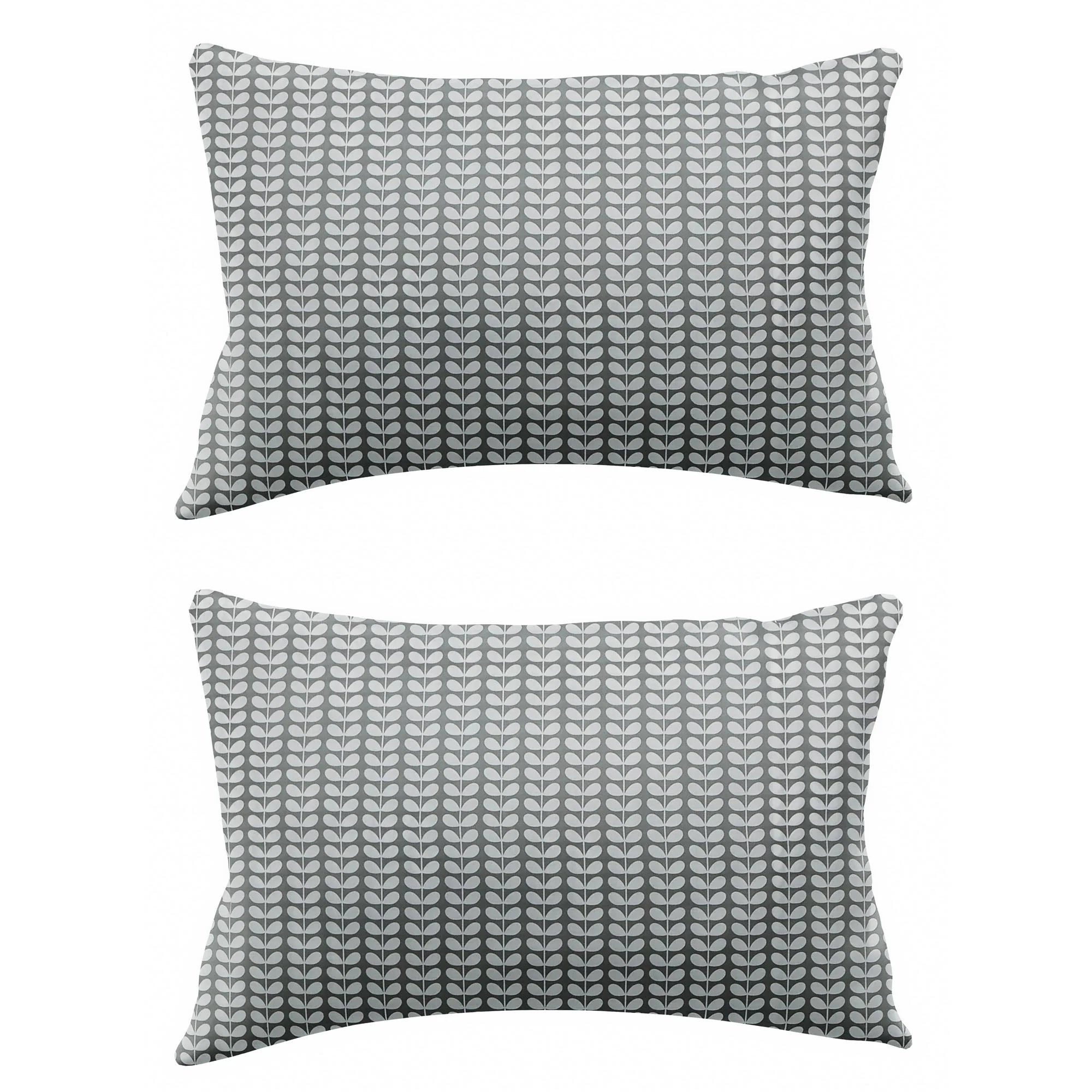 Orla Kiely Tiny Stem Duvet Cover Set - Light Cool Grey Modern Floral Bedding - Perfect for Master Bedroom, Guest Room & Dorm Decor