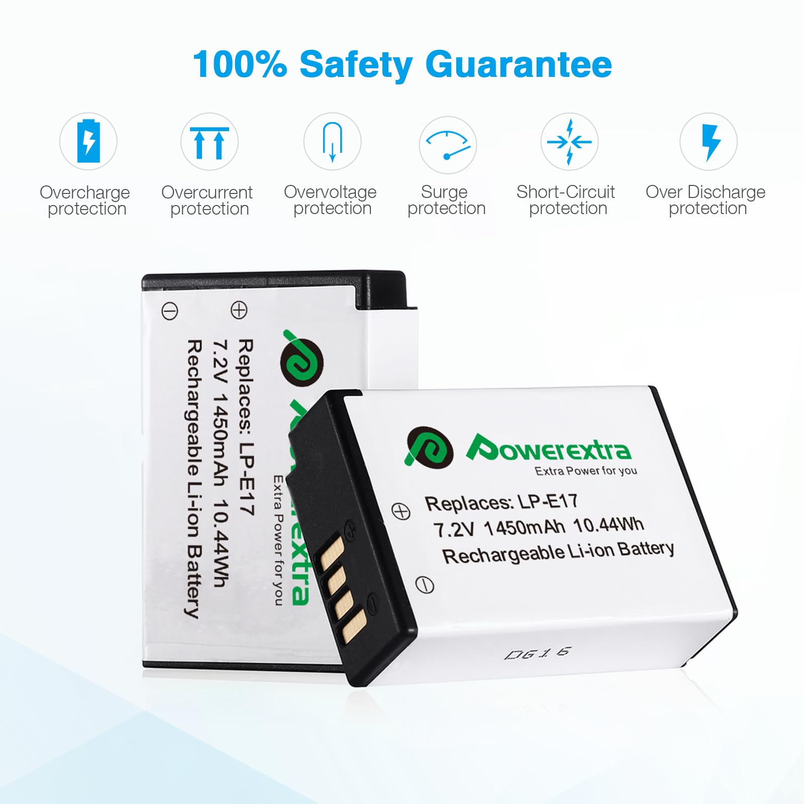 Canon LP-E17 Replacement Battery with USB Charger - Compatible with Canon EOS 80D, 70D, 60D, 7D Mark II, 6D, 5D Mark IV - Perfect for Travel Photography & Extended Shooting Sessions