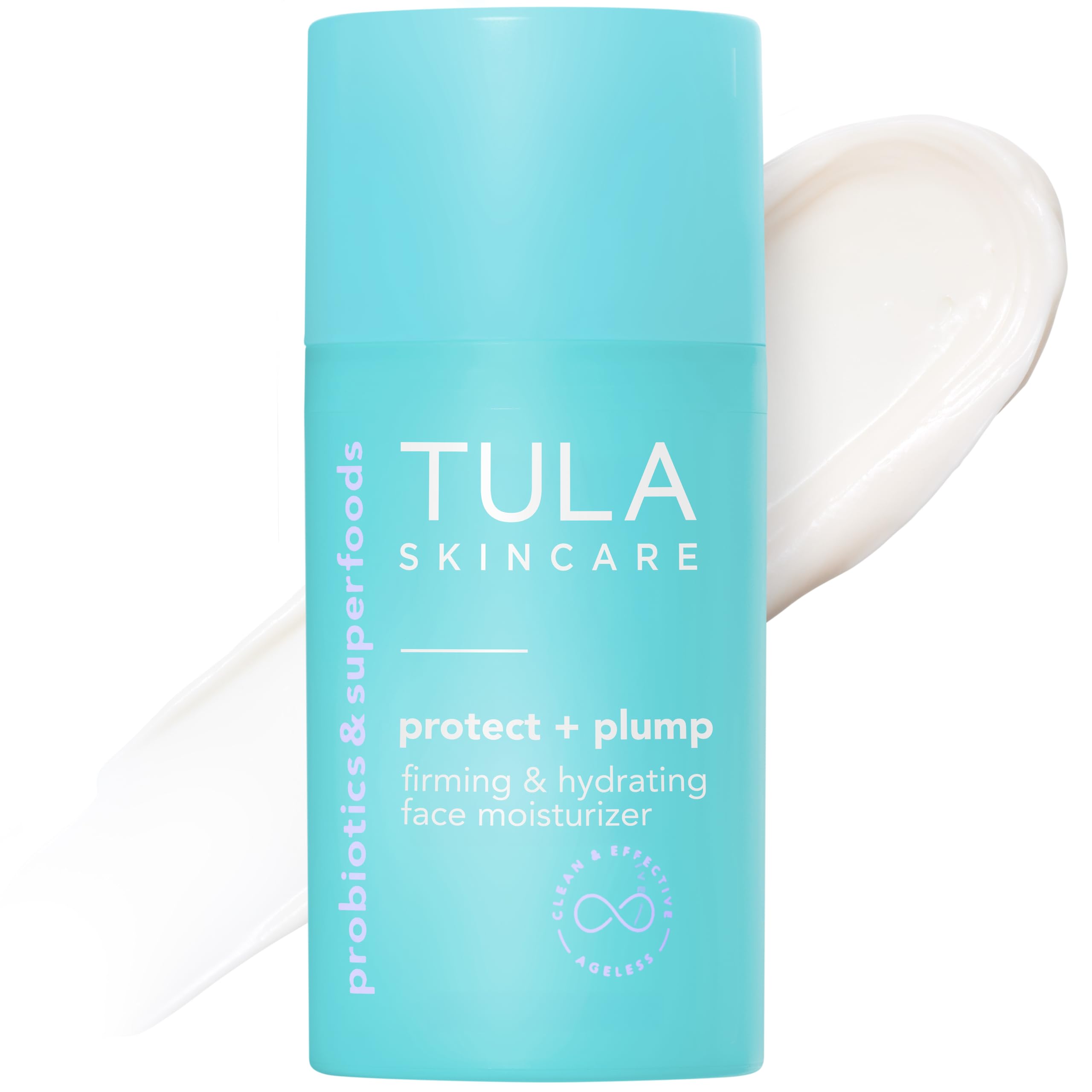 TULA Skin Care Protect + Plump Firming & Hydrating Face Moisturizer - Daily Anti-Aging Cream for Wrinkles & Fine Lines, 1.6 oz | Skincare-First Formula for Dry & Mature Skin | Perfect for Morning & Night Routine