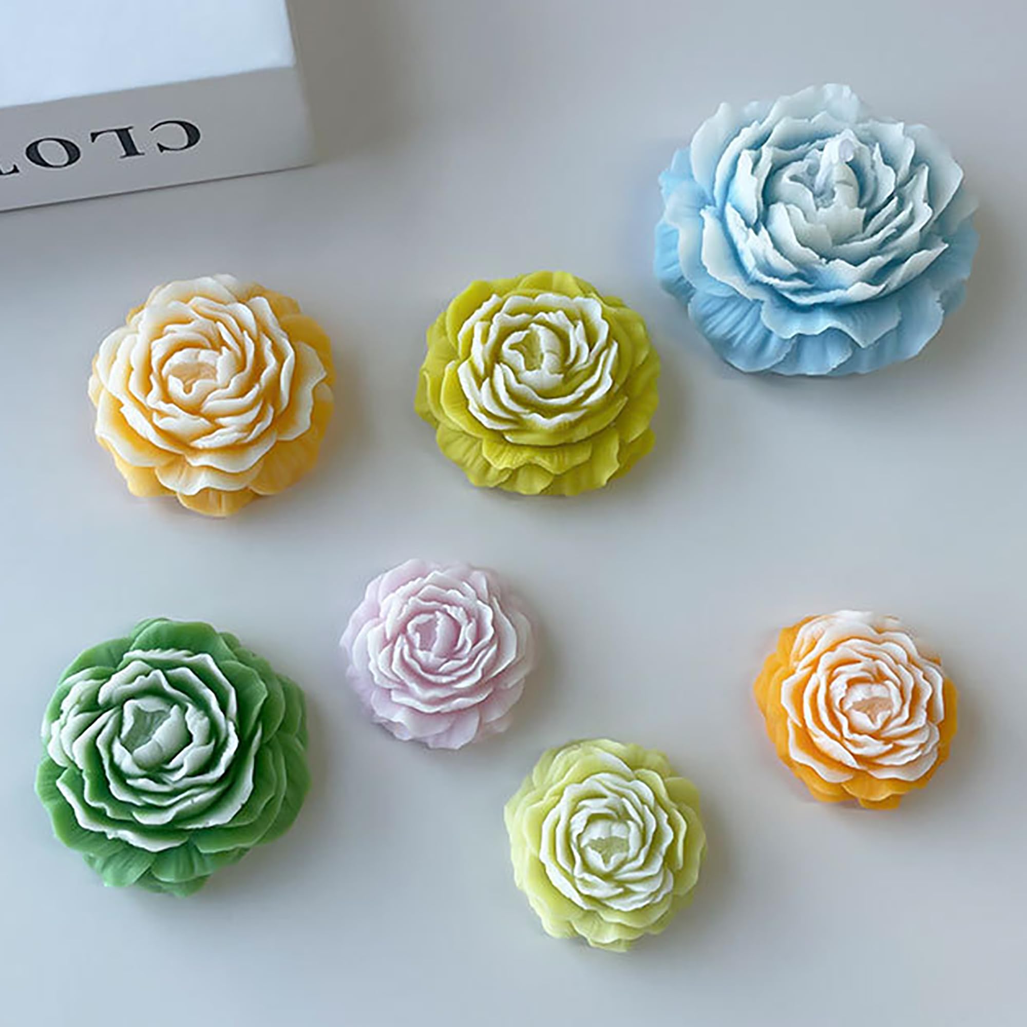 3 Pack Peony & Rose Silicone Resin Molds for DIY Candle Making, Soap Crafting & Home Decor - Perfect for Wedding Centerpieces, Bathroom Decor & Gift Making