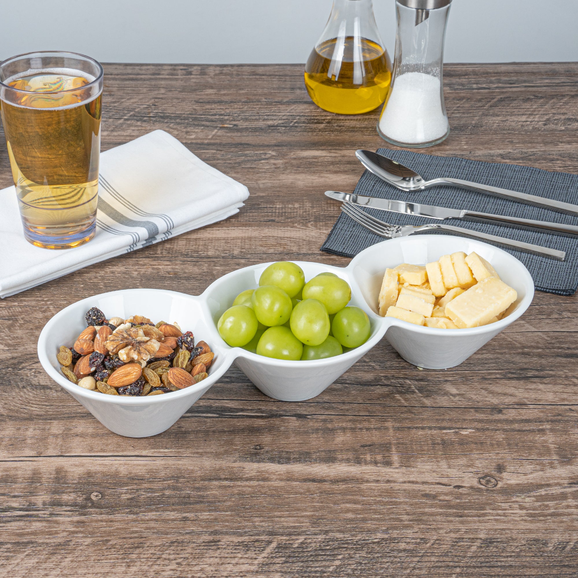 18 oz Round White Porcelain Modern Bowl Set - 13.5 x 5 x 2.25 Inches - 1 Count Box - Perfect for Soup, Salad, Cereal & Home Decor