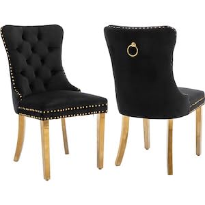 B-4 Black Velvet, Gold Legs