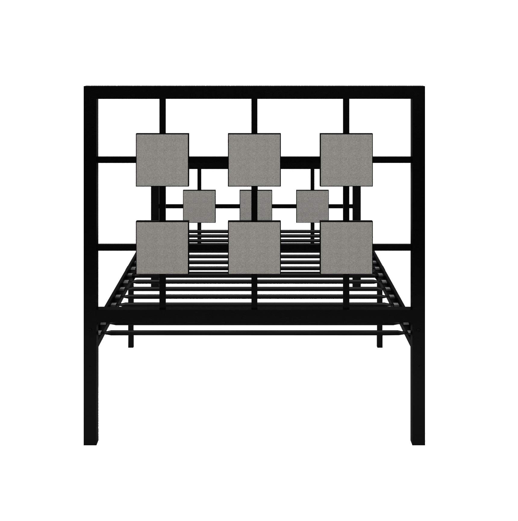 HABITRIO Metal Platform Bed Frame with Headboard & Footboard - No Box Spring Needed, Easy Assembly, Twin Size, Black - Perfect for Modern Bedrooms, Guest Rooms & Dormitories