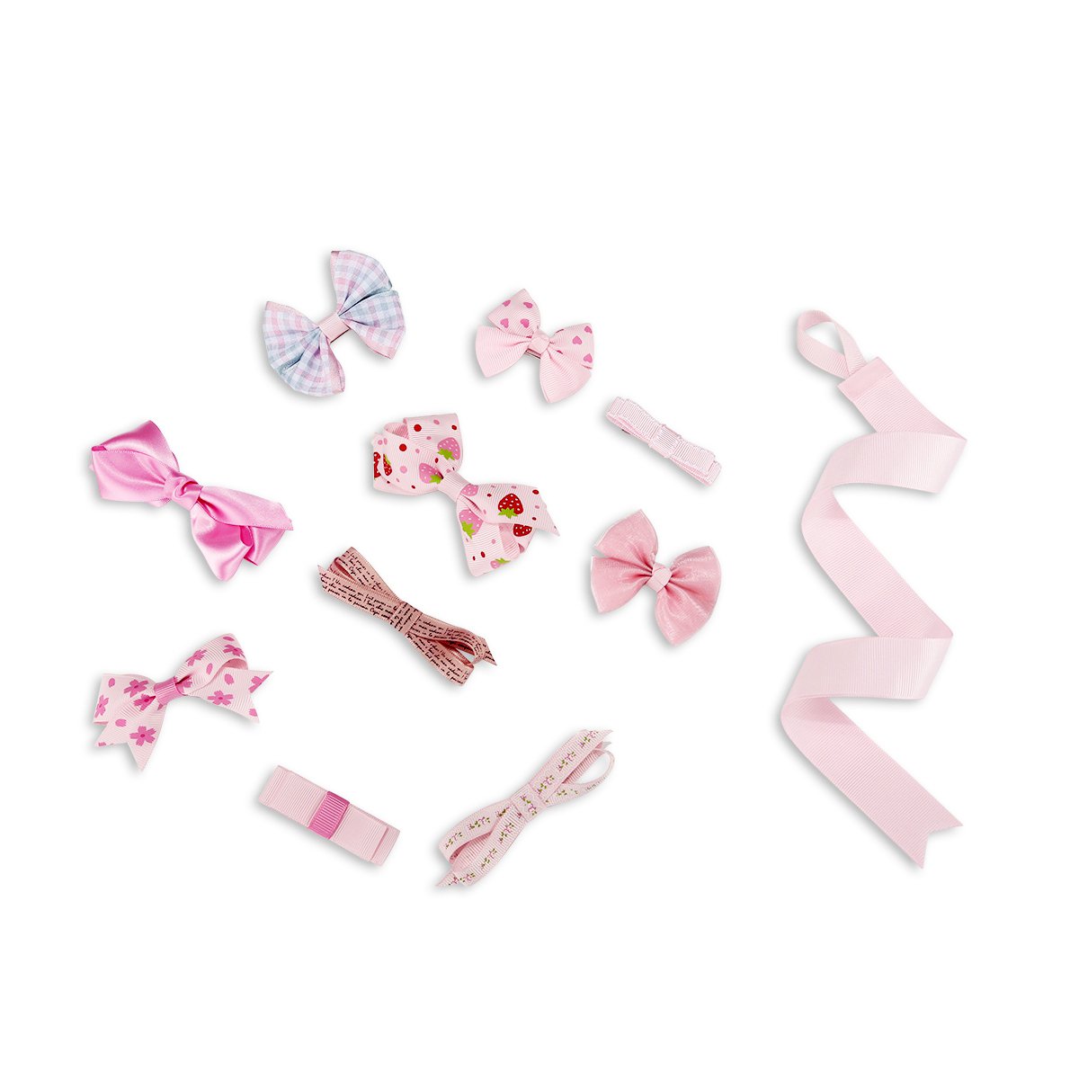 Adorable Baby Girls Hair Bow Clips Set with Barrettes & Bow Holder - Perfect for Toddler Outfits, Birthday Parties & Photo Shoots