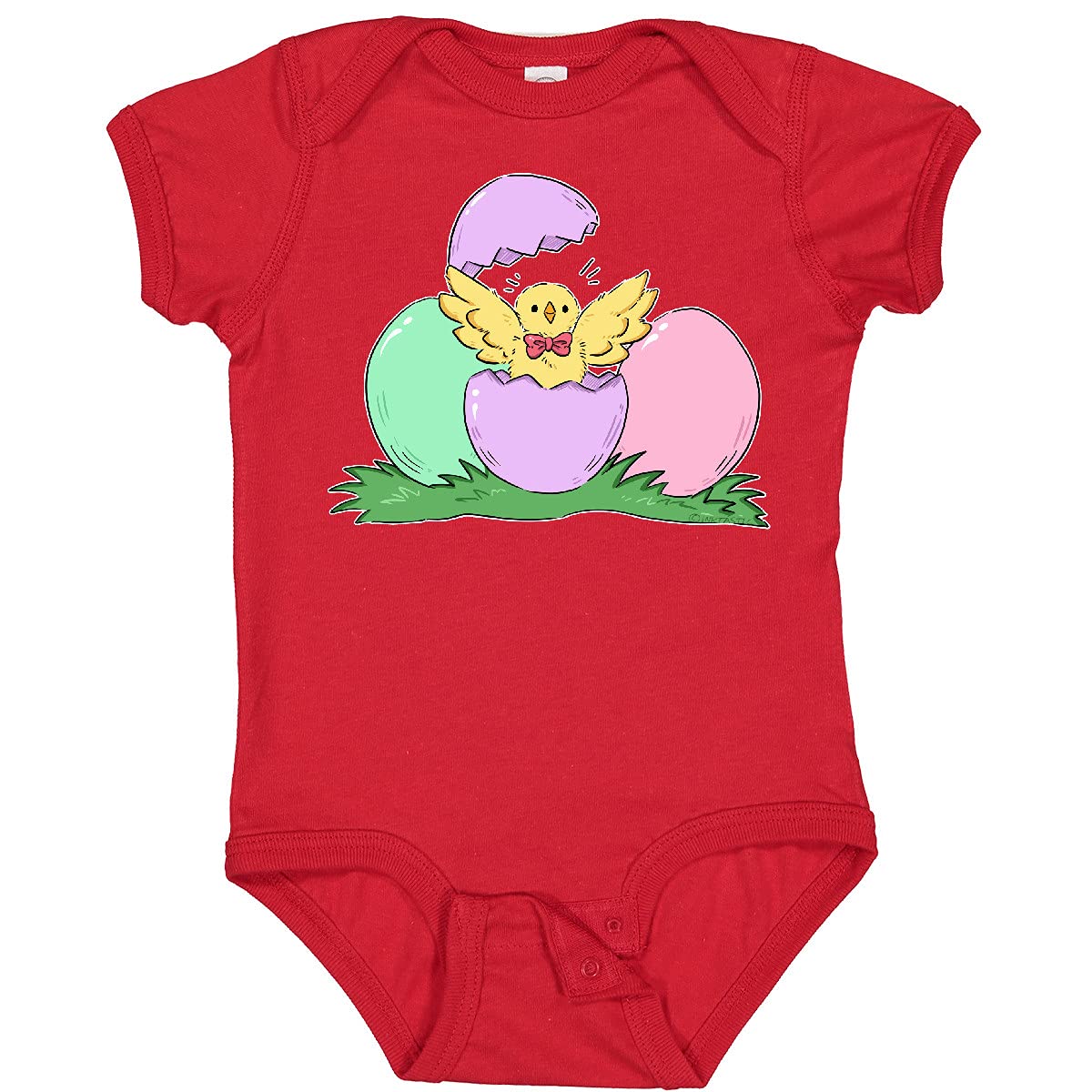 Inktastic Cute Easter Chick Hatching from Egg Baby Bodysuit - Adorable Easter Outfit for Infants & Newborns - Perfect for Easter Photos, Family Gatherings & Spring Celebrations
