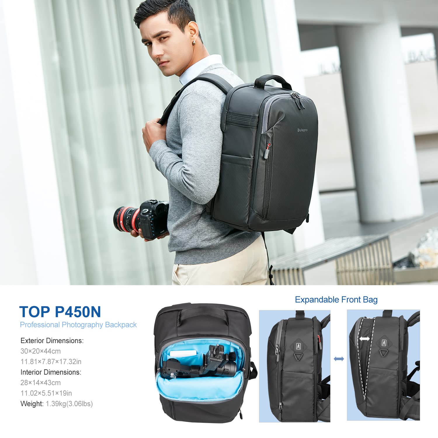 Waterproof DSLR Camera Backpack with 15-16