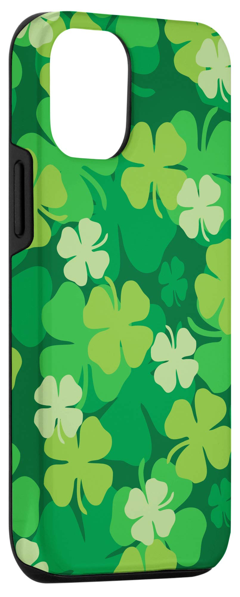 iPhone 12/12 Pro Shamrock Pattern Phone Case - Cute Green Protective Cover for St. Patrick's Day Gift | Durable Slim Fit Case for Daily Use & Party Accessories