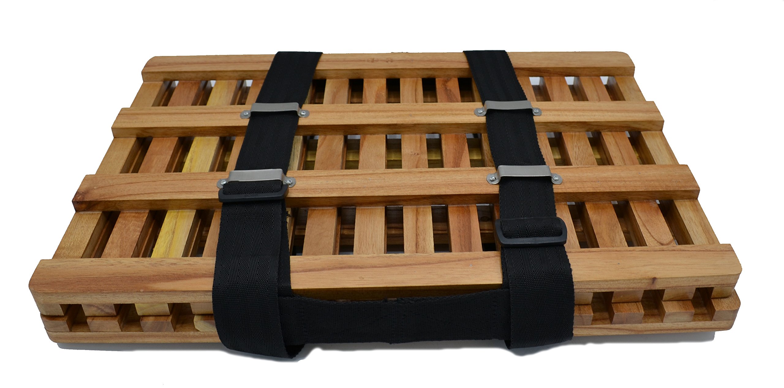 EISCO 12x18 Inch Wooden Plant Press for Herbarium Specimens with 2 Adjustable Buckle Straps - Perfect for Botany, Flower Drying, and Nature Preservation Projects