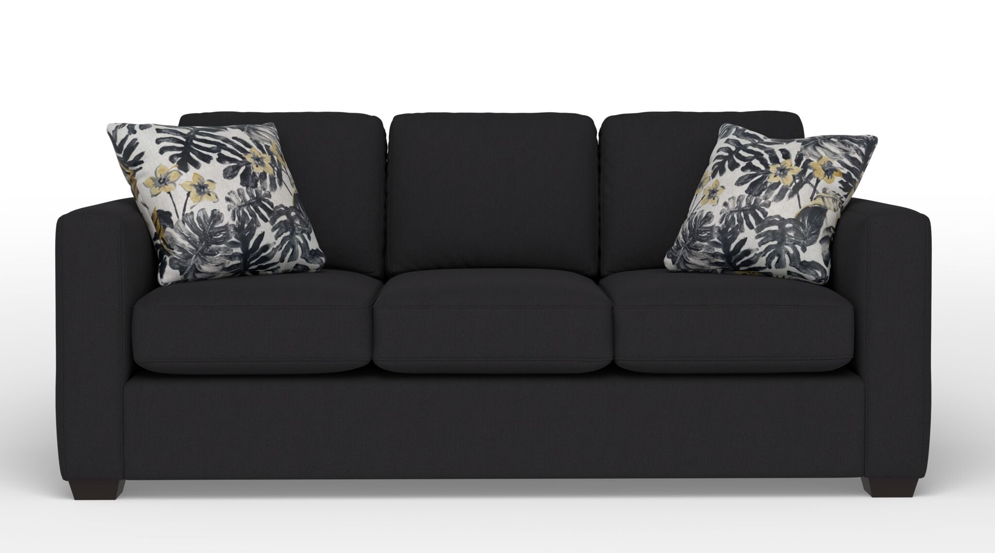 Caleb Queen Sofa Bed with Innerspring Mattress - Lido Dark Grey | Convertible Sleeper Sofa for Small Spaces & Guest Rooms | Comfortable and Space-Saving Furniture