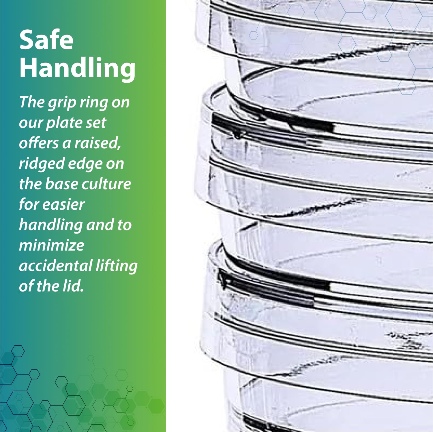 Olympus Petri Dish - 90x15mm Clear Lab Petri Dishes with Lids - 10 Sterile Dishes per Sleeve (500 Dishes Total) - Ideal for Microbiology, Cell Culture & Scientific Research