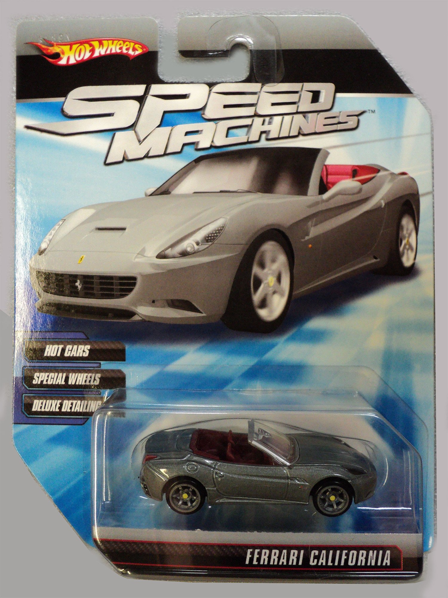 Hot Wheels Speed Machines Ferrari California Grey Die-Cast Toy Car - 1:64 Scale Collectible for Kids & Adults - Perfect for Play, Display & Racing Scenes