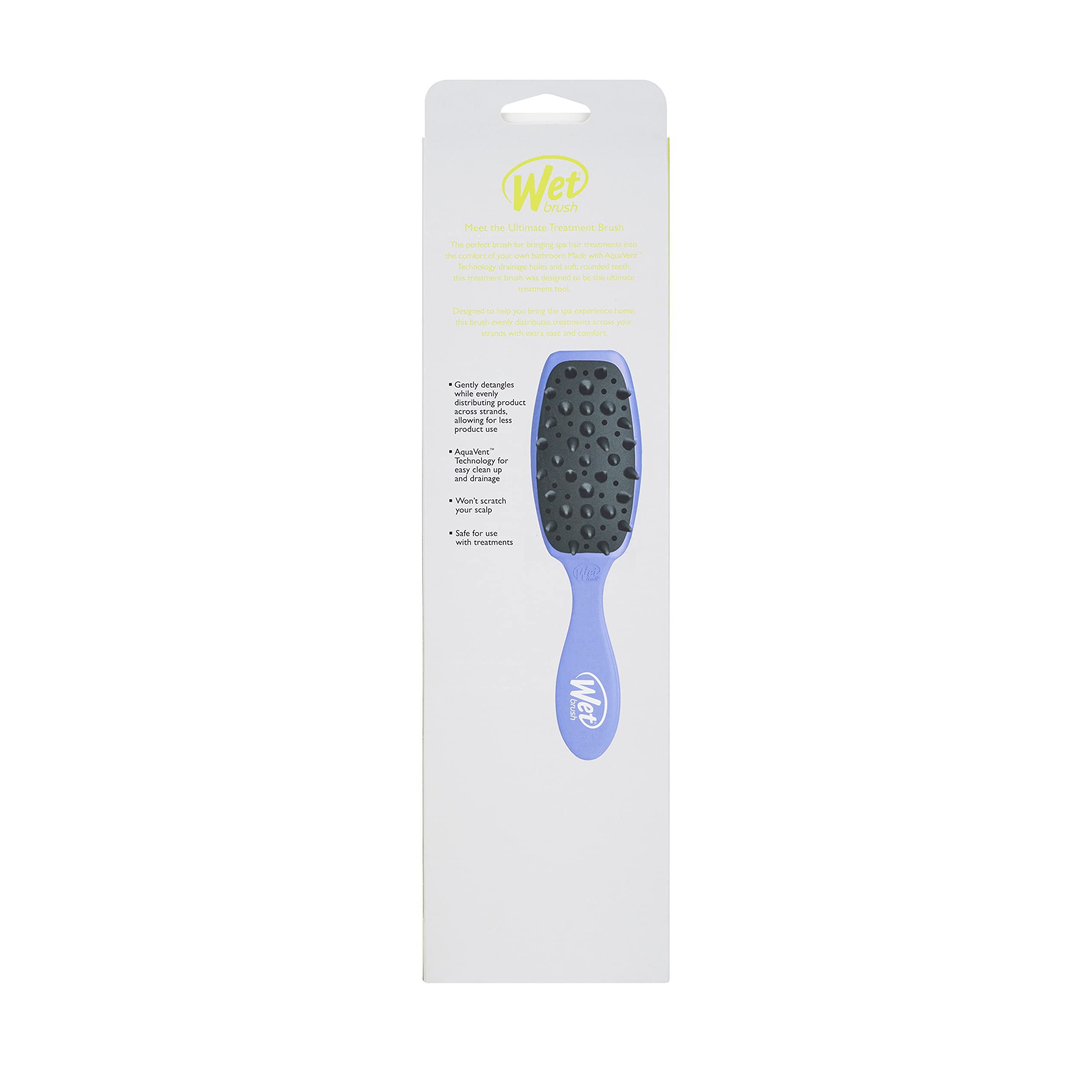 Wet Brush Custom Care Treatment Brush for Detangling Wet & Dry Hair - Purple | Gentle Hairbrush for Smooth & Shiny Hair - Perfect for Home, Travel & Salon Use
