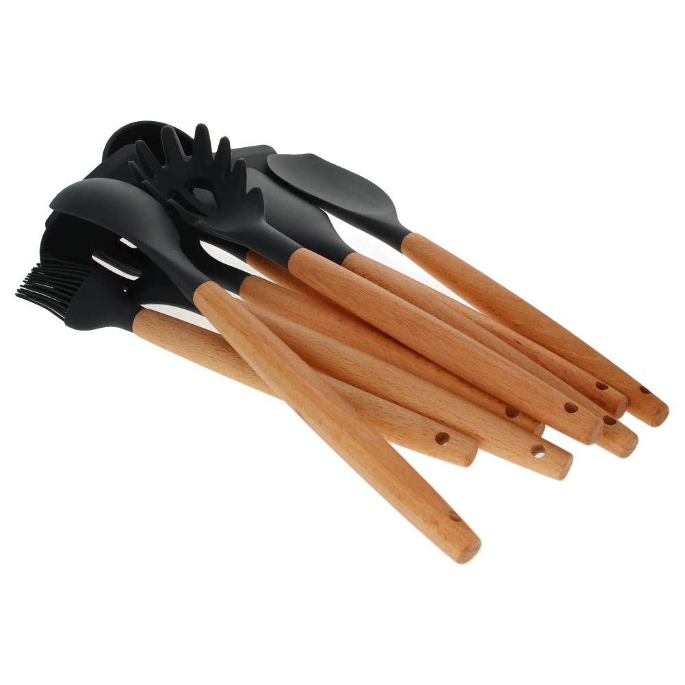 Utoolmart 9-Piece Silicone Kitchen Utensil Set - Non-Stick Cooking Tools, Heat-Resistant Spatula, Spoon & Turner - Perfect for Nonstick Cookware, Baking & Everyday Cooking - Ideal Christmas Gift for Home Chefs