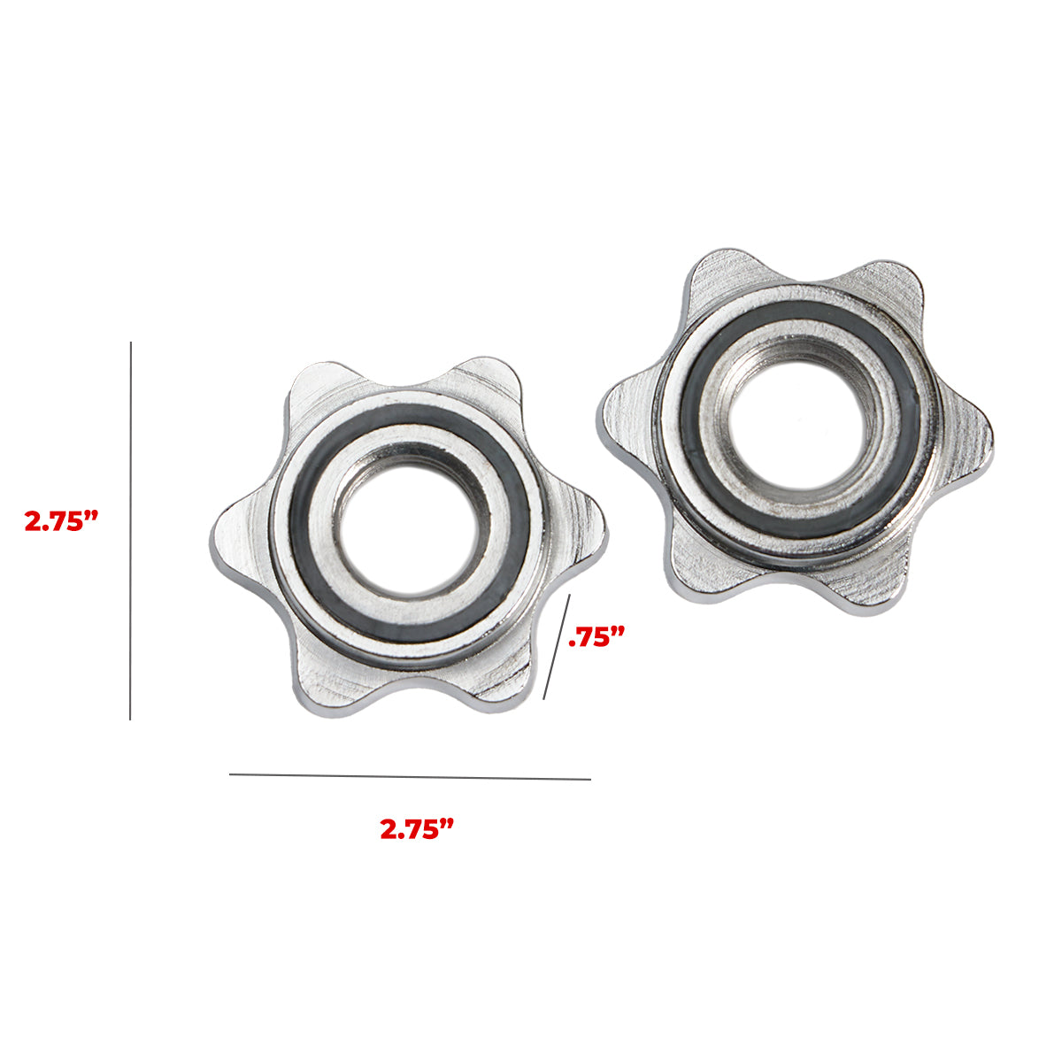 Premium Dumbbell Star Lock Collars Set - 4 Pack Secure Weight Plate Clamps for Home Gym & Strength Training - Heavy Duty Metal Barbell Collar Clips for Fitness Equipment & Weightlifting Accessories