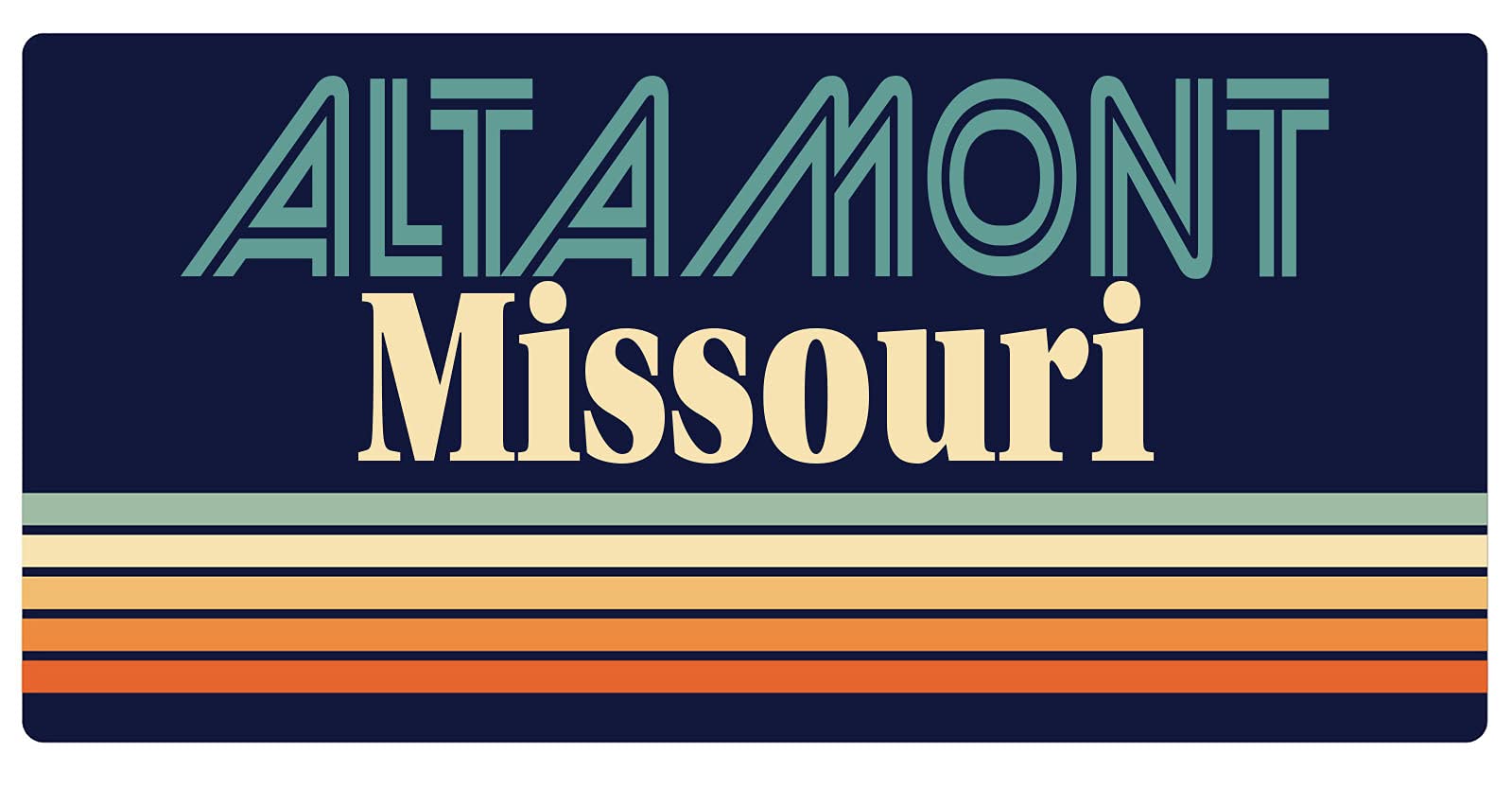 Altamont Missouri 5 x 2.5 Inch Retro Fridge Magnet - Vintage Souvenir Decorative Magnet for Refrigerator, Office, Home & Travel Memories
