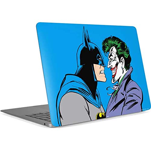 Officially Licensed Warner Bros Batman vs Joker Laptop Skin for MacBook Air 13-inch Retina (2018-2019) | Blue Background Design | Protective Decal Sticker | Perfect for School, Work & Travel