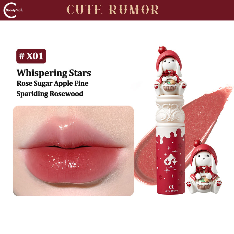 CuteRumor Limited Edition Little Red Riding Hood Bunny Lipstick - Christmas Gift Set for Women, Moisturizing Matte Liquid Lipstick for Holiday Parties & Date Nights