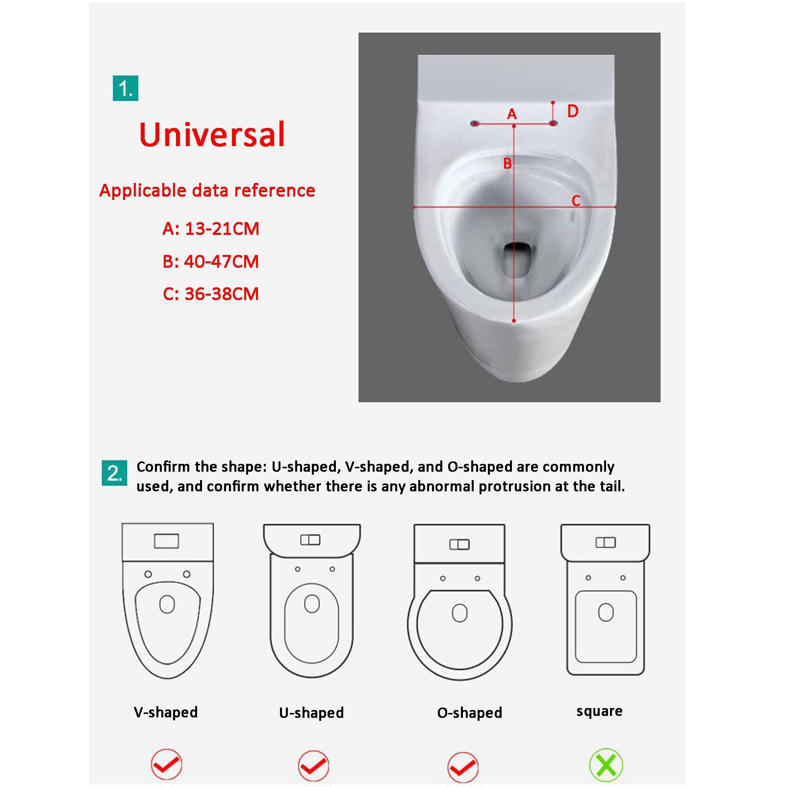 Slow Close Toilet Seat - Universal Quiet-Close Toilet Lid Cover with Strong Hinges, Easy to Install and Clean, Durable Resin (Color: Black) - Perfect for Bathroom Upgrade, Home Renovation & Commercial Use