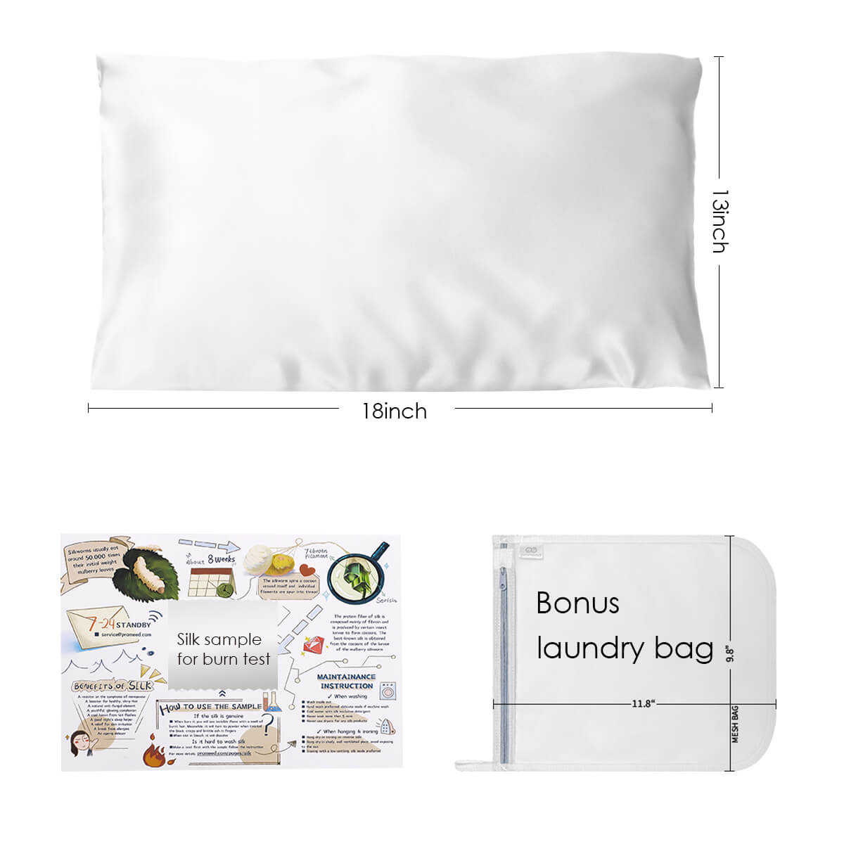 23mm 6A+ Mulberry Silk Pillowcase for Crib & Toddler Bed - Hypoallergenic, Breathable & Soft Baby Silk Pillow Cover for Healthy Sleep & Skin Protection