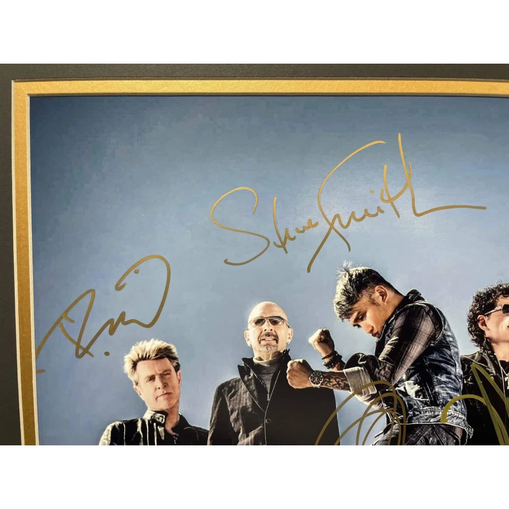 Journey Band Signed 11x14 Photo Framed with JSA COA - Neal Schon, Ross Valory, Steve Smith & Gregg Rolie Autographed Collectible - Perfect for Music Memorabilia Displays & Rock Fan Gifts