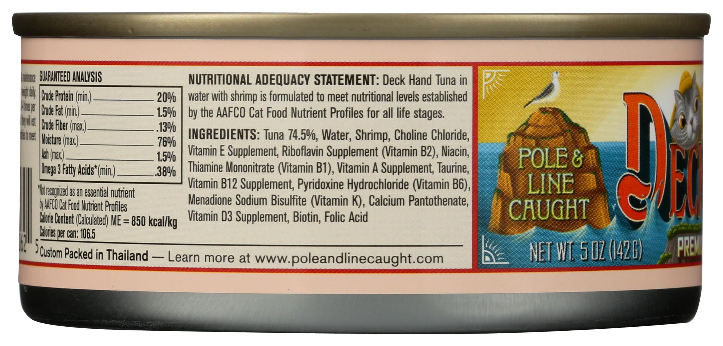 Premium Tuna & Shrimp Cat Food - 5oz Pouch, Grain-Free Wet Cat Food for Adult & Senior Cats - Perfect for Mealtime, Travel & On-the-Go Feeding